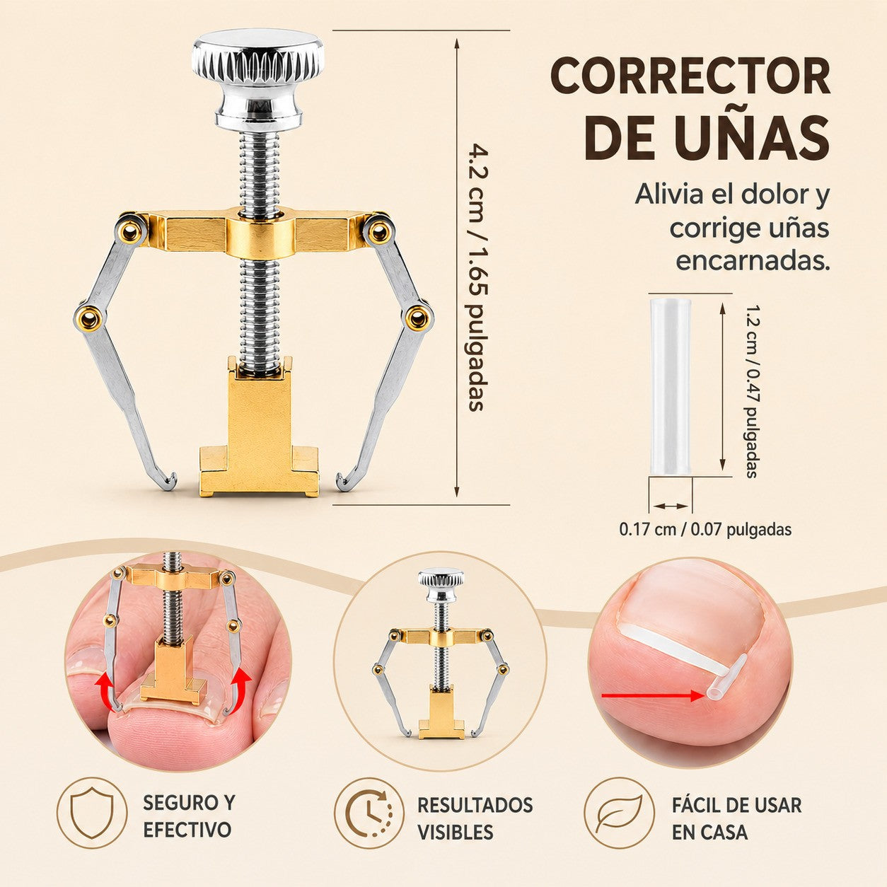 Corrector para Uñas Encarnadas + 30 Tiras de Higiene